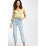 Billabong Women's Green & White Floral Crop Top S Photo 1