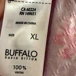 Buffalo David Bitton Feminine Fairy Crinkled Flowy Henley Oversized Soft Girl Pastel Purple Pink XL Photo 5