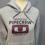 American Eagle Y2K  retro 90s gray pipecrew hoodie, men’s size xs Photo 0