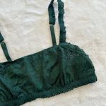 Aerie NWT Coral Lace Bandeau Bralette in Green - Size: Small Photo 1
