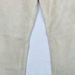 Hugo Boss Vintage Red Label Lamorin Low Rise 100% Leather Wide Leg Tan Pants-10 Photo 8