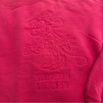 Disney Vintage  Pink Embroidered Mickey Mouse Oversized Women’s Sweater Photo 1