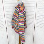 Chico's Chico’s Design Vintage Rainbow Striped Serape Jacket Large Multicolor Western Photo 1