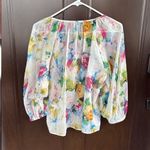 Karen Kane NWT  Bright & Beachy
Peasant Top White Floral Petite Small Photo 9