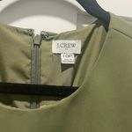 J.Crew Factory Olive Green Short Sleeve Belted Suiting Dress Size 10 Petite Photo 4