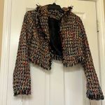 fab'rik Fab’rik Multicolor Tweed Cropped Blazer Jacket Photo 6