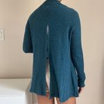 Free People We The Free Open Back Teal Blue Mock Neck Long Sleeve Sweater Size S Photo 7