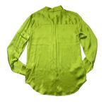 Equipment NWT Slim Signature in Citron Satin Silk Button Down Shirt M $238 Photo 4