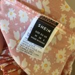 SheIn Pink & white daisy floral ruffle A Line skirt Photo 2