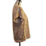 SheIn short scalloped sleeve Cheetah print lightweight flowy blouse Photo 1