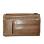 Fossil Brown Leather Wallet Clutch Multiple Slots Snap Zip Closures Organizer Photo 4