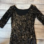 Black/silver sequin pencil dress NWT Black Size 4 Photo 2