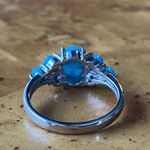 Genuine Sleeping Beauty Turquoise Sterling Silver Ring Size 5.75 Photo 4