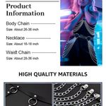 Leather and Chain Body Jewelry Silver Photo 11