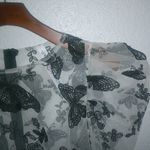 Salt M Butterfly Net Applique Puff Sleeve Crop Top Black Size M Photo 10