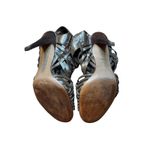 Tory Burch Shoes Womens Size 7.5M Brown Leather Woven High Heel Sandals Strappy Photo 9