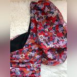 ZARA  Floral print ruched puff sleeves mini dress sweetheart neck ditsy Size XS Photo 12