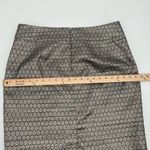 Charter Club Pencil Skirt 14 Women Shiny Gold Knee Length Metallic Lined Photo 8
