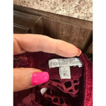 Charlotte Russe Women's Burgundy Velvet Mesh Peplum Blouse Juniors L Photo 5