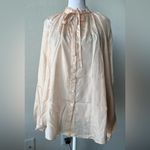 Elizabeth and James  silk romantic Button-Up silk Blouse Photo 10