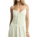 American Eagle AE V-Neck Smocked Bodice Midi Dress Lime NWT Small Photo 1