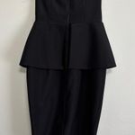 Finders Keepers  Black Peplum Pencil Skirt Dress Size Small Photo 0