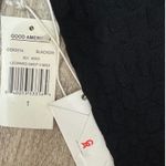 Good American Leopard Deep V Midi Dress Long Sleeve Knit Black Size 1 Small NWT Photo 5