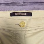 Roberto Cavalli Beige Gold Flare Monogram Button Patch Pockets Mid Rise Pants 42 Photo 2