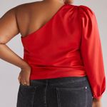 Anthropologie Mare Mare Draped Puff-Sleeve One Shoulder Blouse, Size 3X Photo 2