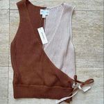 Francesca's Jun and Ivy Knit Color Block Wrap‎ Sweater Sz Small Photo 0