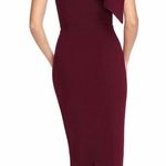 Dress the Population  TIffany Burgundy One Shoulder Midi Dress Cocktail Party New Photo 1