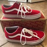 Vans Red Canvas Old Skool Photo 0