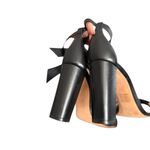 Alexandre Birman  Clarita 90 Black Bow Leather Ankle Tie Open Toe Heels Photo 7