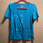 Life is Good  Blue T-Shirt Woman’s Size Medium-Flaw Small Hole On Back Photo 0