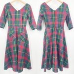 COLLECTIF London Dress Swing Mainline Cerere Etude Check Retro PinUp Vintage SZ2 Red Size 2 Photo 1