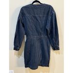 ÉTICA Mira Denim Wrap Dress Size Medium Long Sleeve Western Jean Blue Photo 3