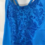 Lululemon Athletica Blue Graphic Fitted Tank Top Photo 1