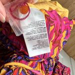 Farm Rio Floral Long Sleeve Key Hole Tiered Yellow Fruit Dream Mini Dress S Photo 10