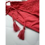 Joe Boxer NWT Coral Crochet Boho Waist Tie Tassel Bikini Bottom Juniors XL Photo 3
