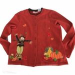 Blair Halloween Cardigan Top Scarecrow Pumpkin Retro Vintage Photo 6