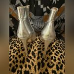 ZARA Silver Heeled Boots with Pointed Toe Photo 8