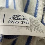 Aerie Nautical Lace-Up Striped Blue and White Top Size L Photo 5