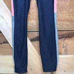 New Balance Women’s Leggings Small Coral & Grey Colorblock With Navy Blue NB dry Photo 4