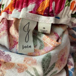 Joie  Floral Linen Blend Wide Leg Pants With Beaded Belt Size 8 Photo 5