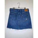 Levi's Levi’s Premium High-Rise Deconstructed Medium Blue Wash Denim Skirt NWT Sz 32 Photo 5