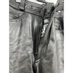 First Genuine Leather Pants Womens Black Smooth Motorcycle Pants Size 28 Photo 1
