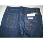New Womens NWT Designer See by Chloe Jeans 27 Flare Jeans High Waist Dark Logo Blue Photo 3