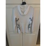 Fabletics ‎ White Floral Quarter Zip Long Sleeve Hoodie Activewear Photo 3