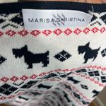Marisa Christina Scottie Scottish dog pattern holiday Knit Cardigan Sweater Red Size L Photo 4