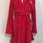 Victoria's Secret Victoria’s Secret Long Soft Plush Red Robe Small Photo 0